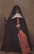 Jean Baptiste Camille  Corot, La superieure du couvent des Annonciades de Boulogne-sur-Mcr Vers (mk11)